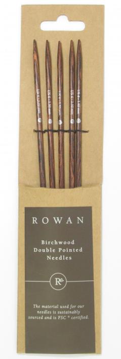 ローワン　Birchwood Double Pointed Needles （棒針）２０cm／２.５mm～４.５mm